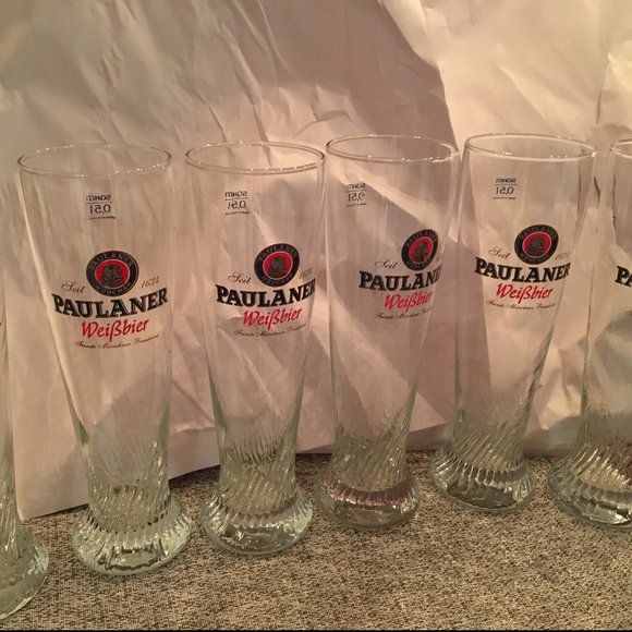 Paulaner Weißbier Weissbier Swirl Pattern Beer Glass 0.5L 10" München Brewery - Picture 2 of 6